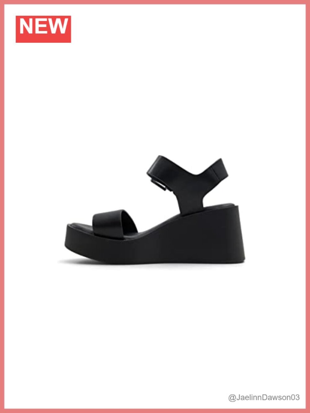 Wedge Heel Sandals Open Toe Ankle Strap 3-inch Heel